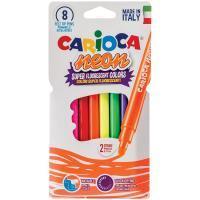 Фломастеры неоновые Carioca "Neon" 8 цв смываемые, картон, европодвес RE-42785