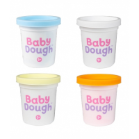 Тесто для лепки BabyDough набор 4 цвета №4 (белый, оранжевый, нежно-желтый, нежно-голубой) AS-BD019