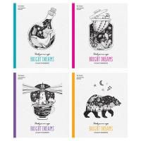 Тетрадь 96л. A5 клетка ArtSpace "Рисунки. Bright dreams" мат. ламинация, выборочный УФ-лак RE-Т96кМЛВЛ_36414