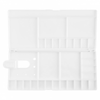 Палитра для акварели с крышкой СОНЕТ пластик, 30 x 14 см, 29 ячеек NP-461302073
