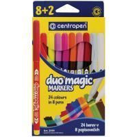 Фломастеры меняющие цвет Centropen "Duo Magic" 8 цв + 2, 10 шт 24 цв RE-5 2599_1002