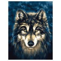 Картина по номерам на холсте ТРИ СОВЫ "Волк" 30 x 40 см, краски, кисть RE-КХ3040_53841