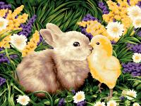 Набор для раскрашивания по номерам (холст на подрамнике) ФРЕЯ 40 х 30 см "Очаровательные пушистики" PNB/PM-395