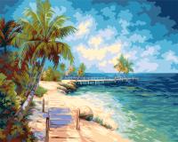 Набор для раскрашивания по номерам (холст на подрамнике) ФРЕЯ 50 х 40 см "На Мальдивских островах" PNB/PL-387