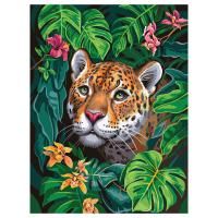 Картина по номерам на холсте ТРИ СОВЫ "Взгляд из джунглей" 40 x 50 см, краски, кисть RE-КХ4050_53922