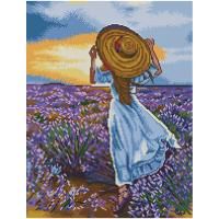 Алмазная мозаика ТРИ СОВЫ "Девушка в шляпе" 40 x 50 см, холст на подрамнике RE-АМП4050_52976