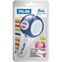 Ножницы детские MILAN "Funny" 12.2 см, пластиковые лезвия, ассорти, европодвес RE-BWM10152