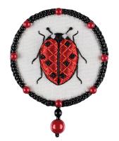 Набор для вышивания KLART "Брошь. Божья коровка" 5 х 6.5 см 10-520