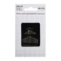 Иглы для шитья ручные BLITZ 50 шт в блистере HN-35 Иглы для шитья ручные BLITZ 50 шт в блистере HN-35