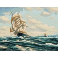 Картина по номерам на холсте ТРИ СОВЫ "Море" 30 x 40 см, краски, кисть RE-КХ_44126