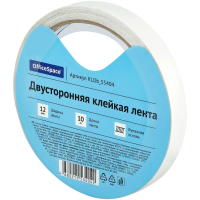 Клейкая лента двусторонняя OfficeSpace 12 мм x 10 м бумажная основа RE-KLDb_55404