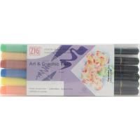 Набор маркеров ZIG Art & Graphic Twin Vivid 6 шт MPTUT-80/V6VVI