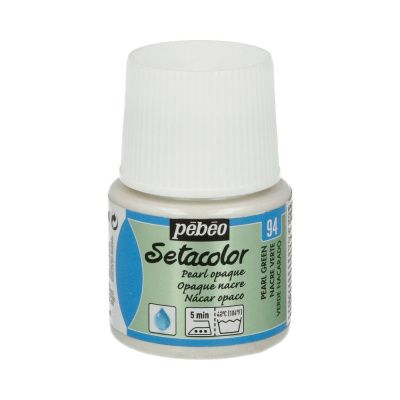 Краска для темных и светлых тканей перламутровая PEBEO Setacolor 45 мл 202-094 зеленый