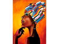 Портрет африканки, алмазная картина, CV-LMC013
