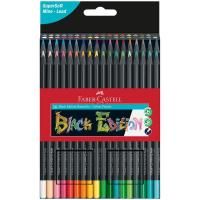 Карандаши цветные Faber-Castell "Black Edition" 36 цв трехгранные, черное дерево, заточенные, картон RE-116436