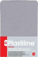 Пластилин скульптурный PLASTILINE 750 г, 55-средней твердости, светло-серый RH-7655T