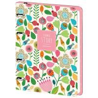 Тетрадь на кольцах 120л. A5 MESHU "Flower Story" картон, мат. ламинация, выборочный УФ-лак RE-MS_31533