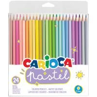Карандаши цветные Carioca "Pastel" 24 цв ПВХ, европодвес RE-43310