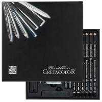 Набор для рисования углем CRETACOLOR Black Box Charcoal 20 предметов, в подарочной коробке CR40061
