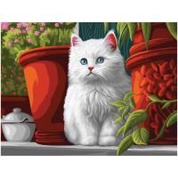 Картина по номерам на холсте ТРИ СОВЫ "Пушистый котенок" 40 x 50 см, краски и кисть RE-КХ4050_53911