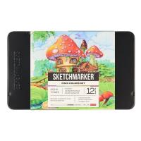 Набор акварельных карандашей SKETCHMARKER Основные цвета 12 цв мет.пенал NP-SMWP-MAIN12