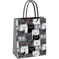 Пакет подарочный 18 x 23 x 10 см MESHU "Cat pattern" глянцевая ламинация RE-MS_61574