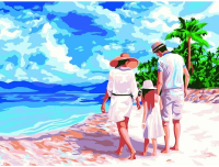 Картина по номерам на картоне ТРИ СОВЫ "Отпуск на море" 30 x 40 см с акриловыми красками и кистями RE-КК_44048
