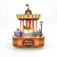3D пазл Музыкальная шкатулка: Вращающаяся карусель HD-MB004