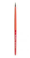 Кисть Roubloff Aqua Red round соболь-микс круглая обойма soft-touch ручка короткая красная №3 MPAqL1-03-05rT