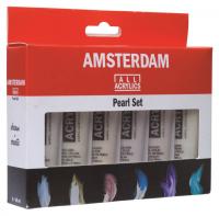 Набор акриловых красок AMSTERDAM Standart 6 цв x 20 мл перламутровые цвета MP17820506