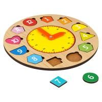 Обучающая игра ТРИ СОВЫ Часы-вкладыши "Учим время" дерево RE-ОБ00033