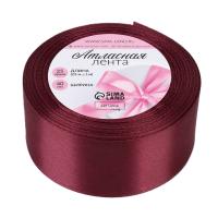 Лента атласная 40 мм x 23 ± 1 м, №165 бордовый SIM-1218379