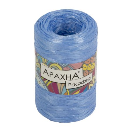 Пряжа ARACHNA Raffia 100% полипропилен 1 х 50 г 200 ± 12 м №27 т.голубой ARA-RAF-27