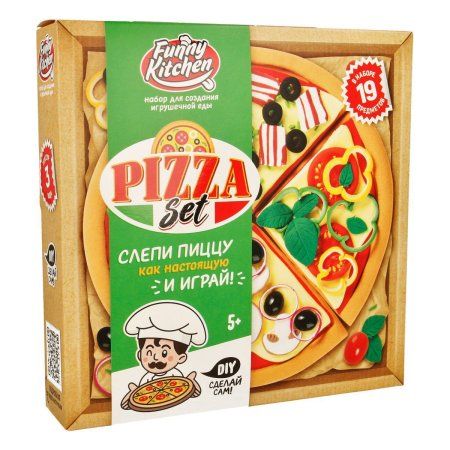 Набор для создания слайма "Slime лаборатория" Funny Kitchen. Pizza set, 5+ AS-SS500-40214