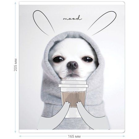 Тетрадь 48л. A5 клетка MESHU "Puppy" глянцевая ламинация RE-MS_43094