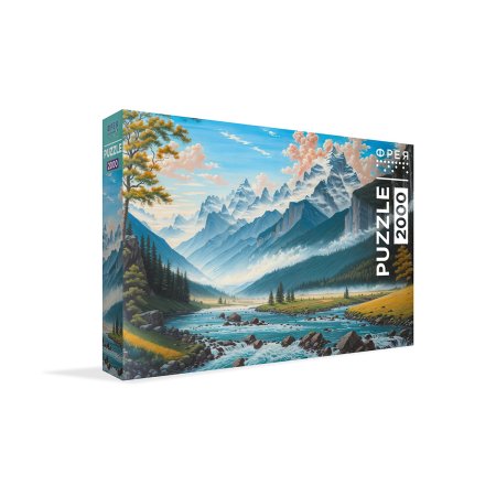 Пазл 2000 элементов ФРЕЯ "Горный пейзаж с рекой" PZL-2000/42