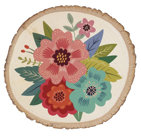 Набор для росписи на спилах "Цветы" KOR-04797