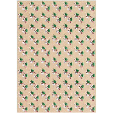 Упаковочная бумага крафт MESHU "Снеговик" 1л. 70 x 100 см 70 г/м2 RE-MS_53453
