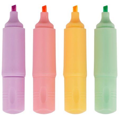 Набор текстовыделителей MESHU "Pomadka" мини, 4 цв 1-3 мм, скошенный, трехгранный RE-MS_4HL50585