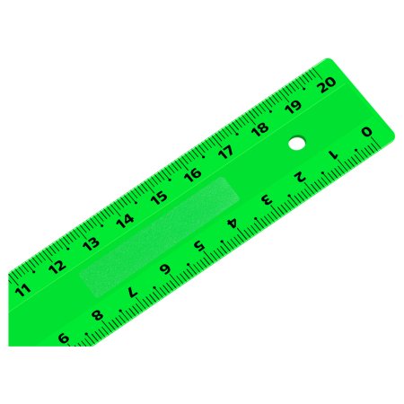 Линейка 20 см СТАММ пластиковая, 2 шкалы, непрозрачная, неоновые цвета, ассорти, европодвес RE-ЛН-31238