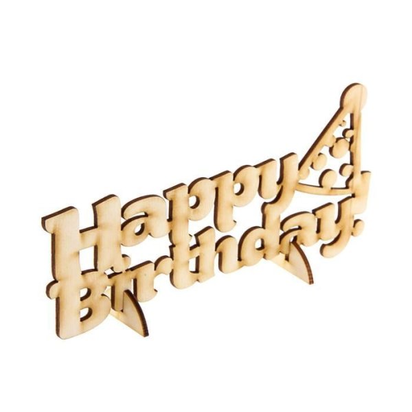 Заготовка деревянная "Happy Birthday" 22 x 11.5 x 0.3 см 1426215