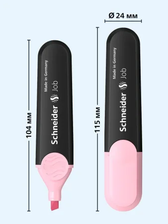 Текстовыделитель Schneider "Job" 1-5 мм, пастельный розовый RE-1529