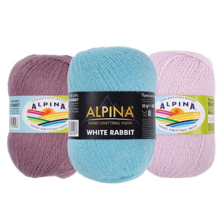 Пряжа ALPINA White Rabbit 55% пух кролика, 45% нейлон 1 x 50 г 300 ± 15 м