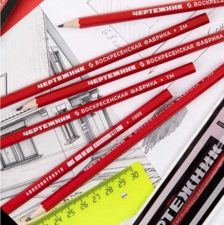 Карандаш графитный ВКФ "Чертежник" 1 шт