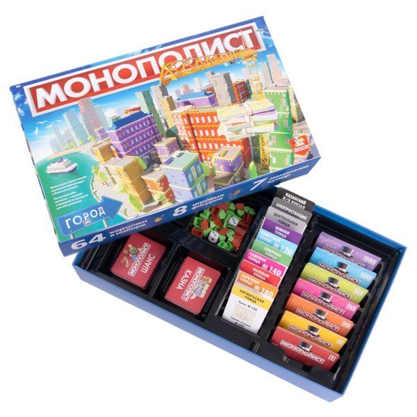 Настольная игра: Десятое королевство "Монополист. Город" картонная коробка RE-4945