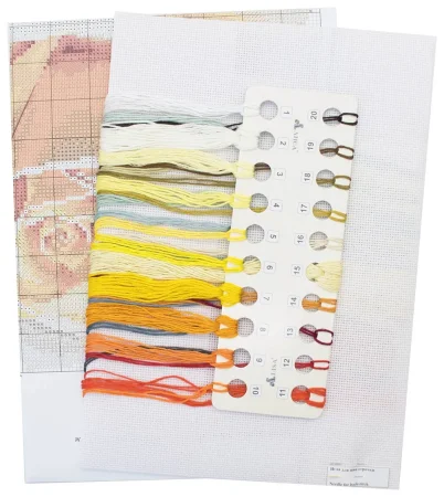 Набор для вышивания "Алиса" Акварельные розы. Жёлтая элегантная 24 х 26 см 2-52