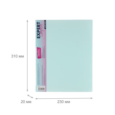 Папка с 40 вкладышами A4 Expert Complete "Trend Pastel" 20 мм, 600 мкм, диагональ, 1 шт, бирюзовый EC27041940