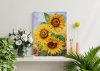 Кристальная (алмазная) мозаика ФРЕЯ на подрамнике "Подсолнухи на закате" 30 х 40 см ALPD-090