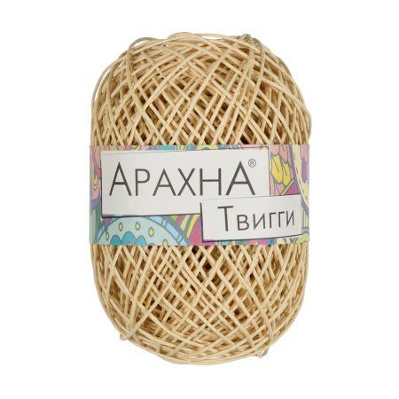 Пряжа ARACHNA Twiggy 100% целлюлоза 1 х 50 г 80 м №03 св.бежевый ARA-TWIG-03