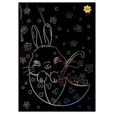 Гравюра с мультицветной основой ТРИ СОВЫ А5 "Зайчик" RE-GA5_49946